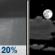 Thursday Night: Isolated Rain Showers then Partly Cloudy